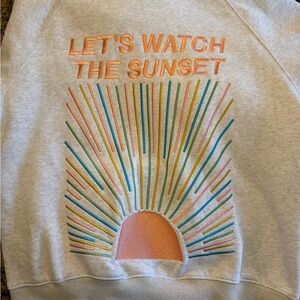 Dandy “Let's Watch the Sunset" Oversized Lux Hoodie in Heather Gray